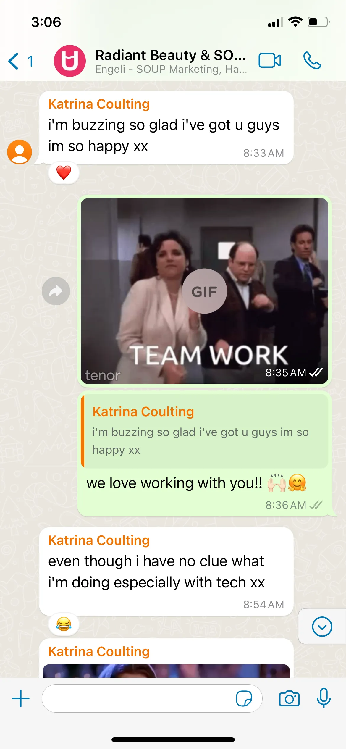 Happy client message 4 of 78